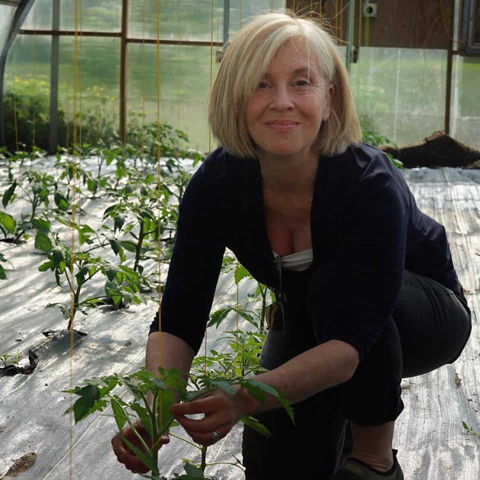 Robin Jaffin, Co Founder FODMAP Everyday in her greenhouse